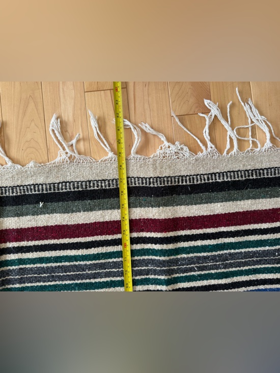 Handwoven Mexican Fish Pattern Throw Rug - Multicolor - Picture 5 of 7